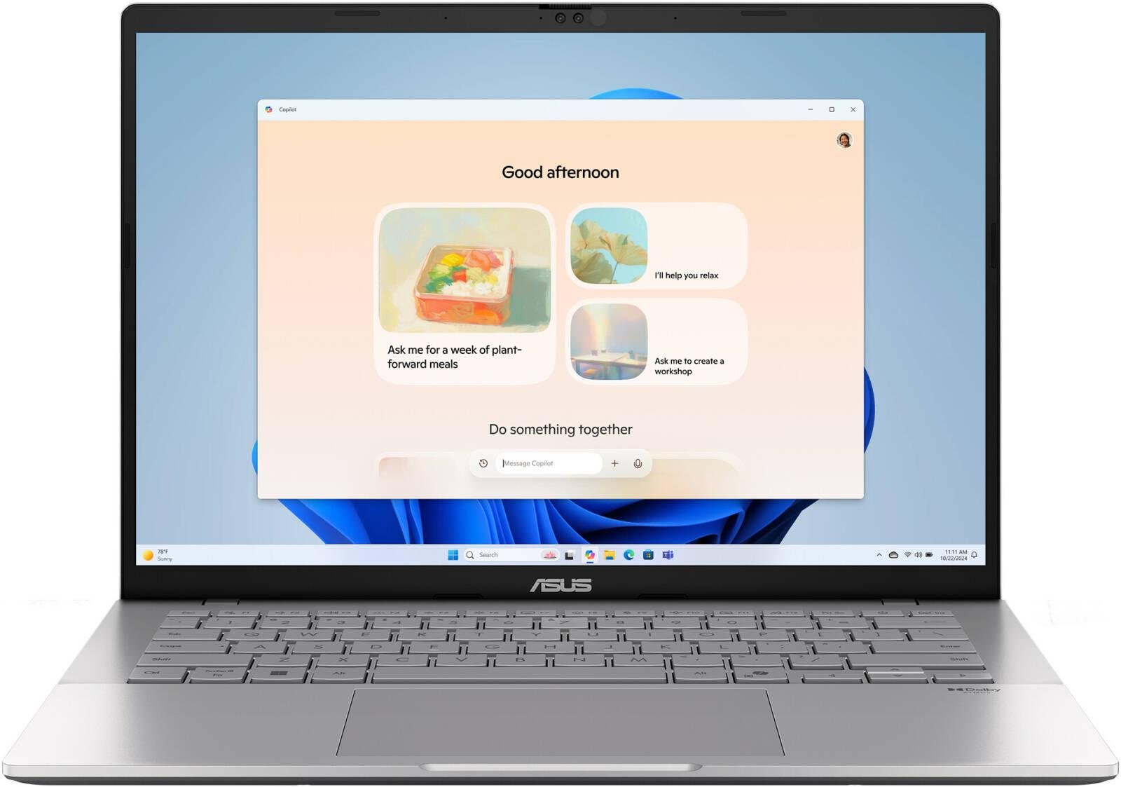 ASUS Vivobook S14 S3407VA Laptop, 14" WUXGA IPS 60Hz Display, Intel Core i5-13420H, 16GB RAM, 512GB SSD, Intel UHD Graphics, English-Arabic Keyboard, Win11, Cool Silver | 90NB1681-M001J0