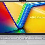 Asus VivoBook Go 15 E1504GA-NJ084W Laptop, 15.6" FHD LED 60Hz Display, Intel Core i3-N305, 8GB RAM, 256GB SSD, Intel UHD Graphics, ENG-ARAB K/B, Win11 Home, Cool Silver | 90NB0ZT1-M00J30