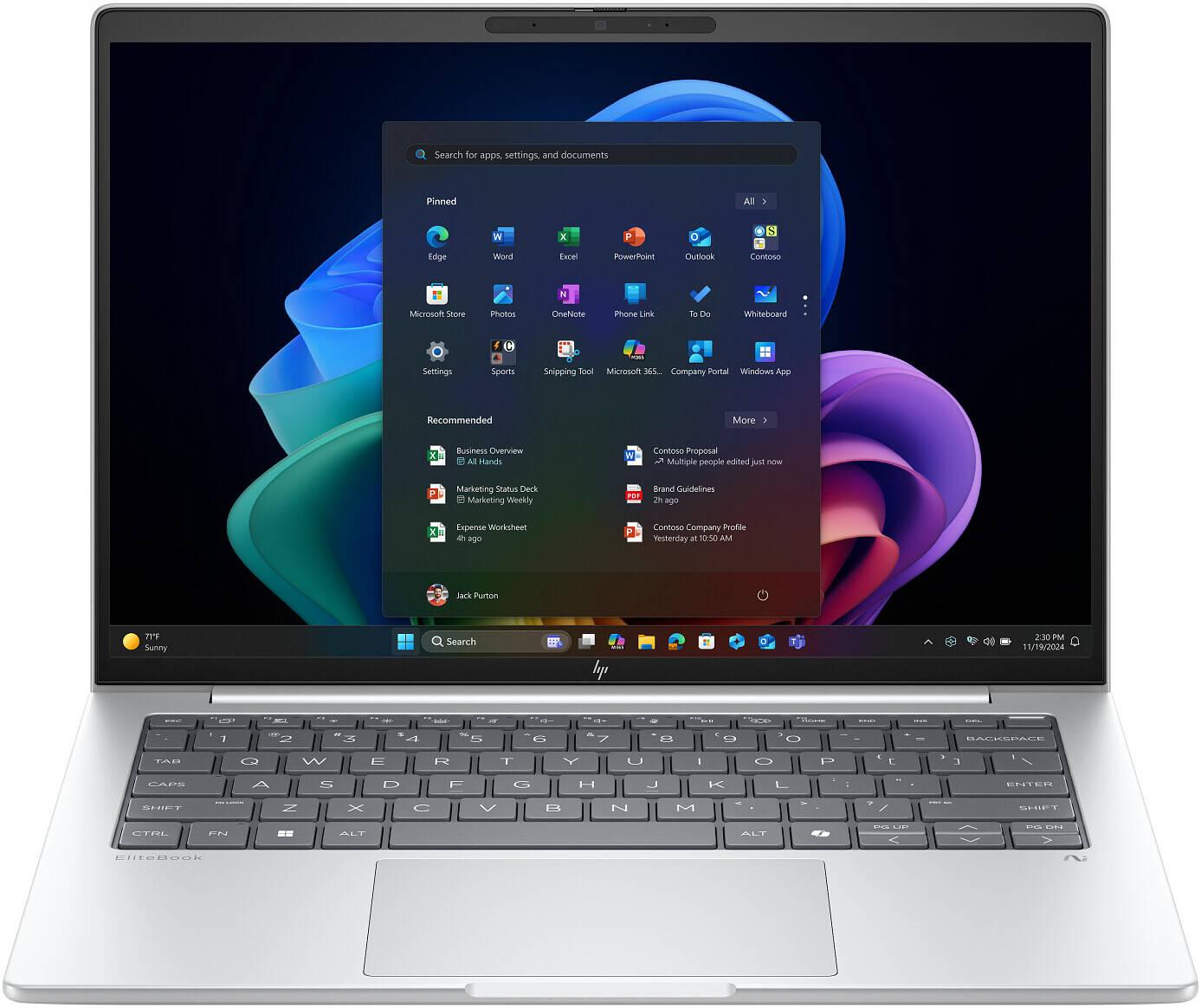 HP EliteBook 8 G1i Next Gen AI Notebook Laptop, 14" WUXGA IPS Display, Intel Core Ultra 7 258V, 32GB RAM, 1TB SSD, Intel Arc Graphics, English Keyboard, Win 11 Pro, Silver | A37K2ET