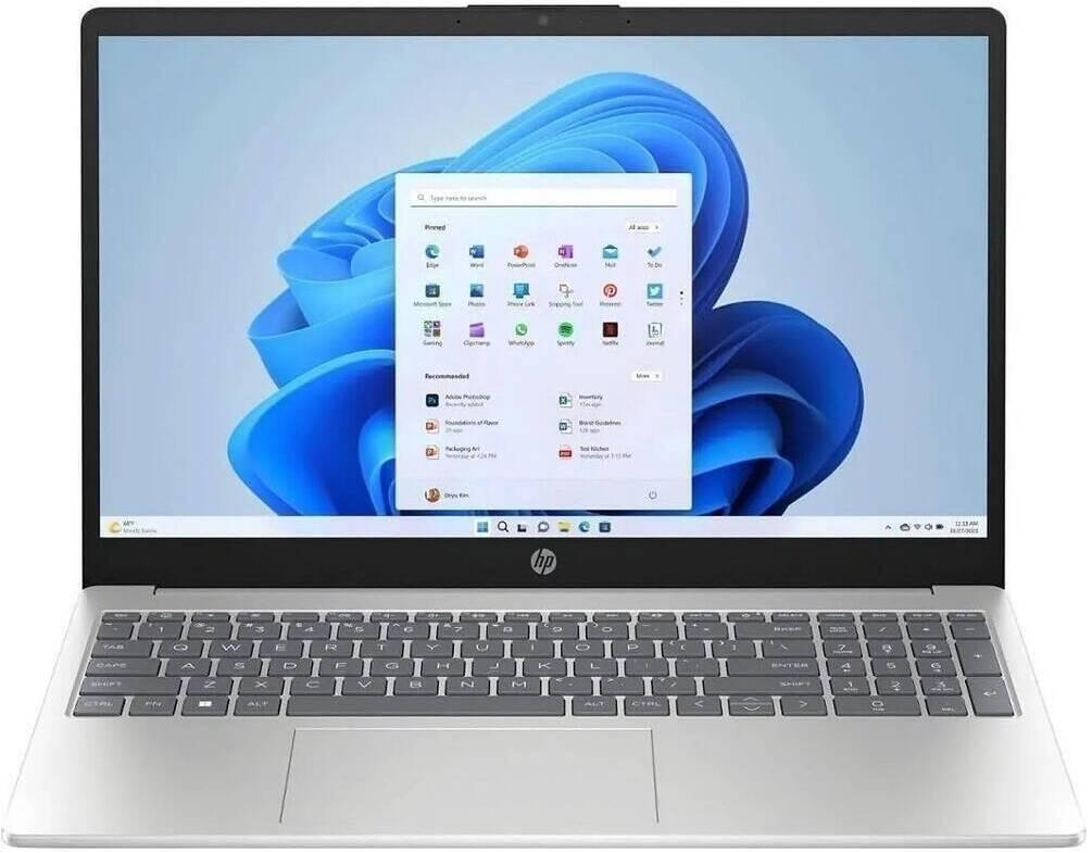 HP 15-fd0154wm Laptop, 15.6" FHD IPS Touch Display, Intel Core Ultra 5 125H, 8GB RAM, 512GB SSD, Intel Graphics. English Keyboard, Windows 11 Home, Natural Silver | BZ1W9UA-ultra-5