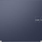 Asus Vivobook TP1400 14.0'' HD Touch Flip Laptop, Intel Celeron N4500 1.1 Ghz, 4GB RAM, 128GB SSD, Intel HD Graphics, Windows 11 Home, English-Arabic KB, Stylus Pen Included, Blue | TP1400KA-BZ056WS