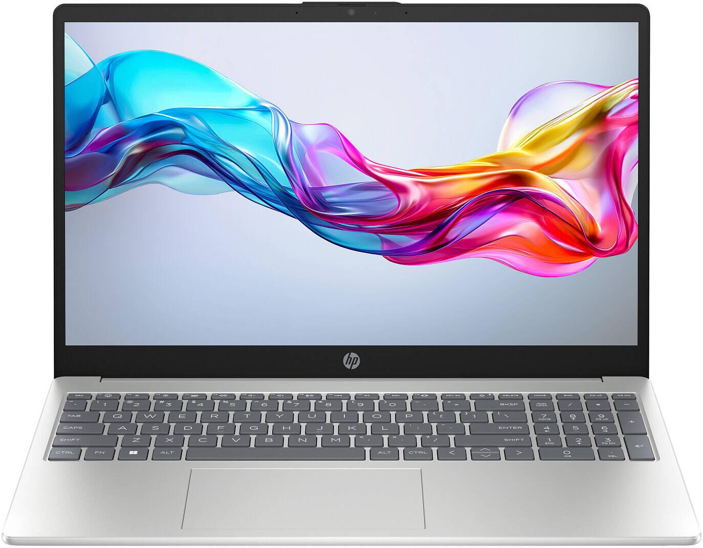 HP 15-fd0558nia Laptop, 15.6" Full HD Display, Intel Core i7-1355U Processor, 8GB RAM, 512GB SSD, Intel Iris X Graphics, No OS, English Keyboard, Natural Silver | BL8P8EABH5