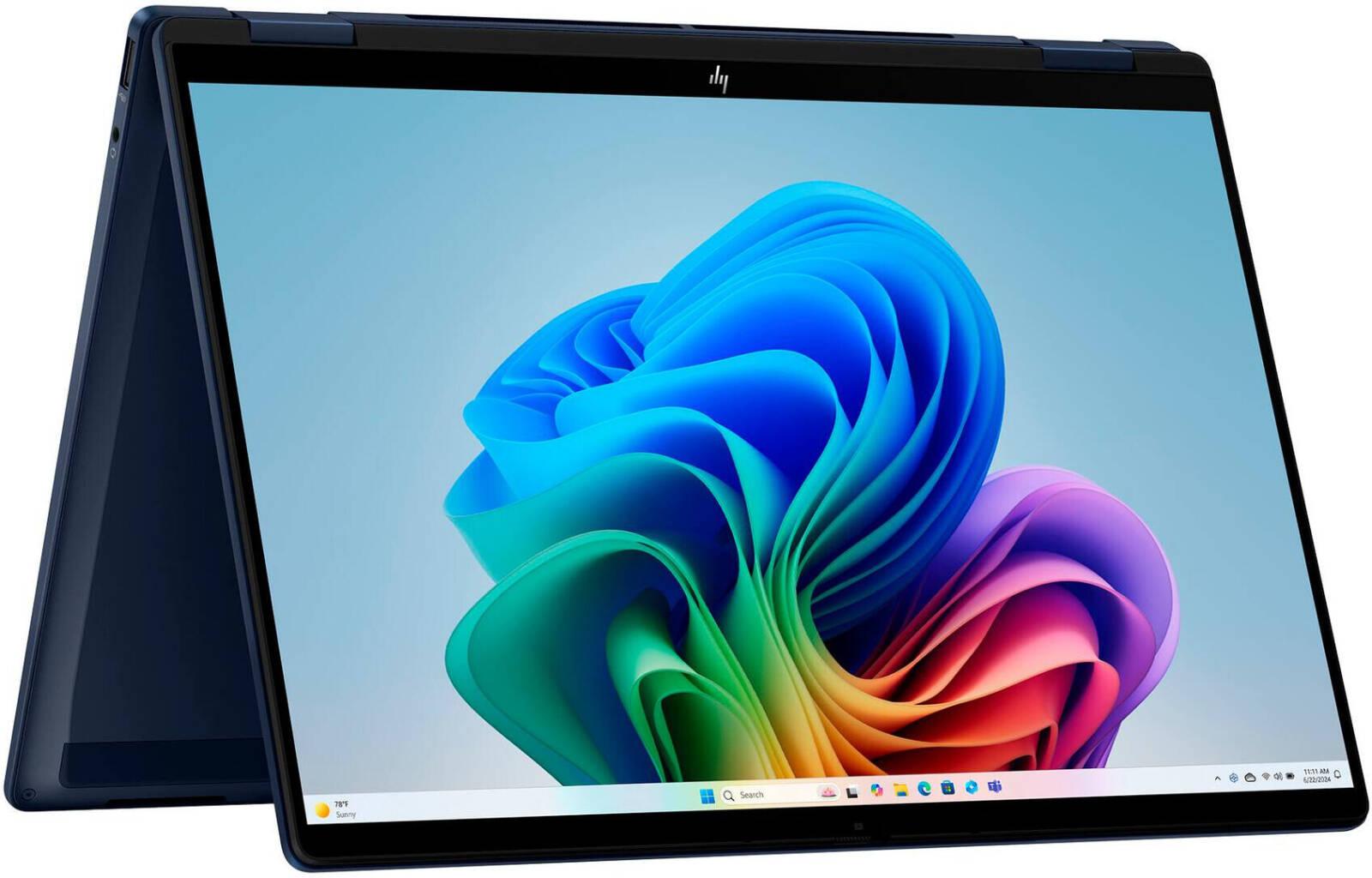 HP Omnibook X-Flip 14-FM0013DX Laptop, 14" 2K IPS LED Touch Display, Intel Core Ultra 5 226V Processor, 16GB RAM, 512GB SSD, Intel Arc 130V Graphics, ENG Keyboard, Win11, Atmospheric Blue | B5UJ1UA