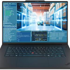 Lenovo ThinkPad P1 Gen 8 Laptop, 16" 3.2K OLED 120Hz Display, Intel Core Ultra 9 285H, 64GB RAM, 2 TB SSD, NVIDIA RTX PRO 2000 Ada 8GB, ENG-ARAB KB, Windows 11 Pro, Black | 21Q80008GR