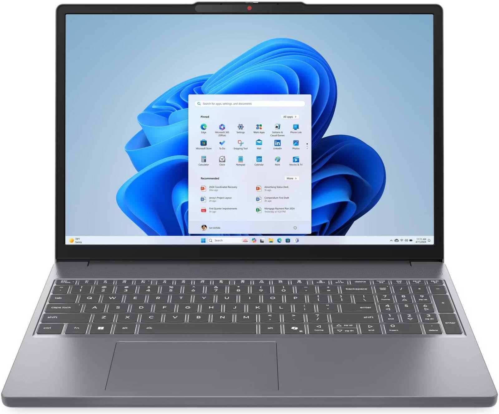 Lenovo IdeaPad Slim 3 15IRH10 Laptop, 15.3" WUXGA IPS Display, Intel Core i7-13620H Processor, 8GB RAM, 512GB SSD, Intel UHD Graphics, English Backlit Keyboard, NO OS, Luna Grey | 83K100DSPS