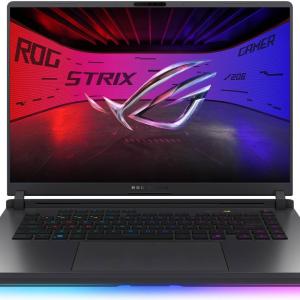 ASUS ROG Strix G16 G615JPR Gaming Laptop, 16" WQXGA IPS 240Hz Display, Intel Core i9-14900HX, 32GB RAM, 1TB SSD, GeForce RTX 5070 8GB Graphics, English-Arabic KB, Win11, Eclipse Gray | G615JPR-G91621W