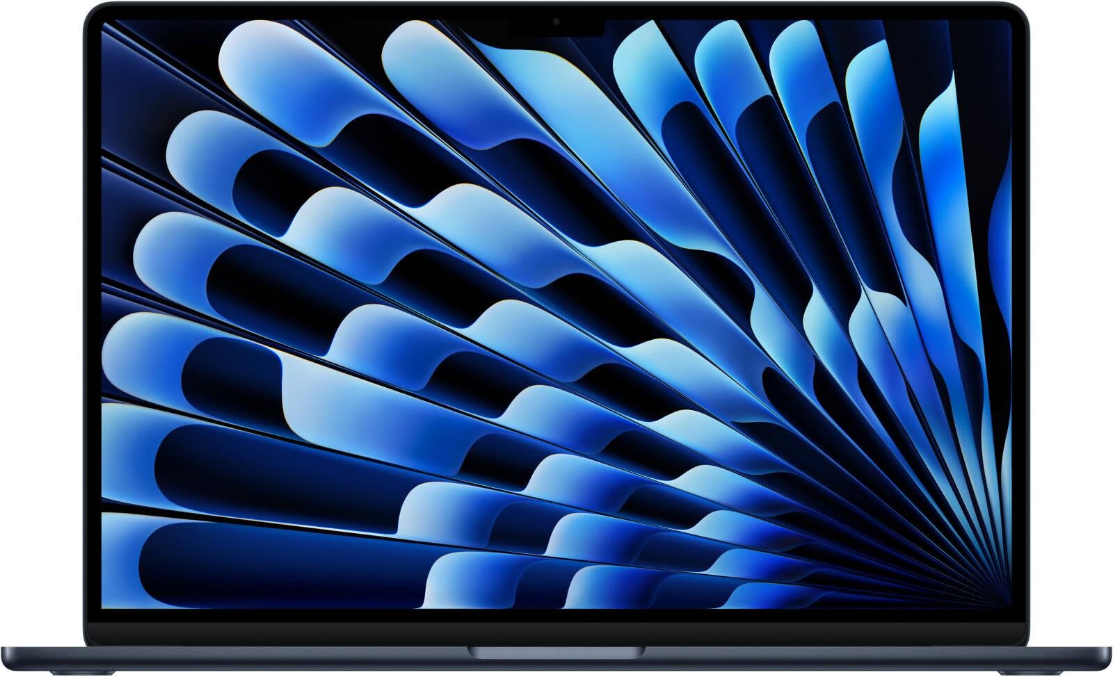 Apple MacBook Air Laptop, 15" Liquid Retina Display, M4 Chip, 10-Core CPU, 10-Core GPU, 16-Core Neural Engine, 24GB RAM, 1TB SSD, English Keyboard, MacOS, Midnight | Z1H2000NQ / Z1DH0010K / Z1H2000RL
