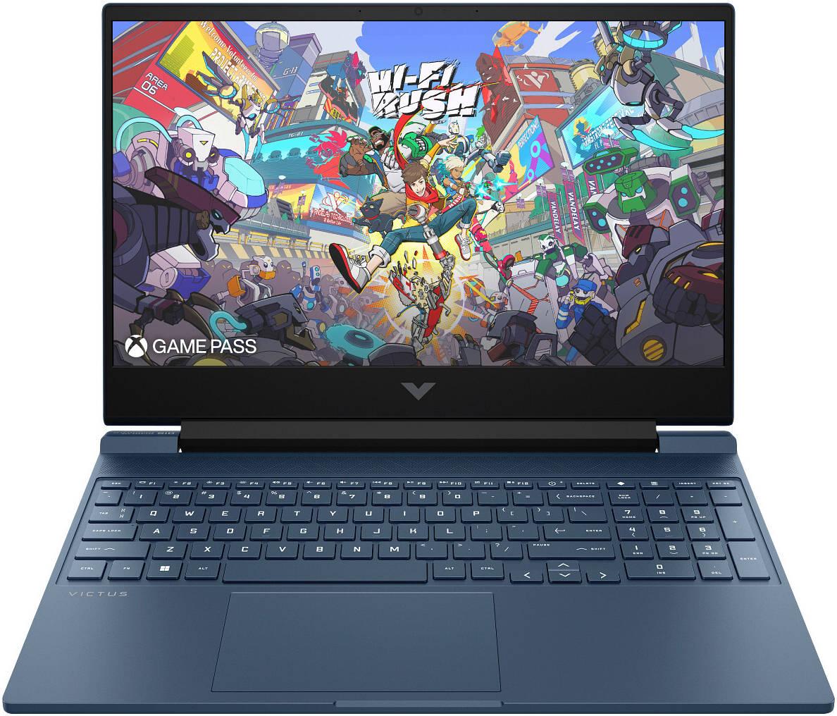 HP 15-fb3024ne Victus Gaming Laptop, 15.6" FHD IPS 144Hz Display, AMD Ryzen 7 7445H, 16GB RAM, 512GB SSD, GeForce RTX 3050 6GB GPU, English Keyboard, No OS, Blue | D13QTEA#ABV