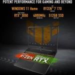 ASUS TUF Gaming A15 FA506NCQ-HN038 Laptop, 15.6" FHD Display, AMD Ryzen 7 170, 8GB RAM, 512GB SSD, GeForce RTX 3050 4GB GPU, ENG Keyboard, NO OS, Graphite Black | 90NR0QE7-M001P0
