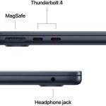 Apple MacBook Air Laptop, 13.6" Liquid Retina Display, M4 Chip with 10-Core CPU, 10-Core GPU, 16-Core Neural Engine, 16GB RAM, 2TB SSD, English K/B, MacOS, Midnight | Z1CX000RT
