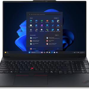 Lenovo ThinkPad E16 Gen 3 Laptop, 16" WUXGA IPS 60Hz Display, Intel Core 7 240H, 16GB RAM, 512GB SSD, Intel Graphics, English Keyboard, Win11 Pro, Black | 21TF0027US