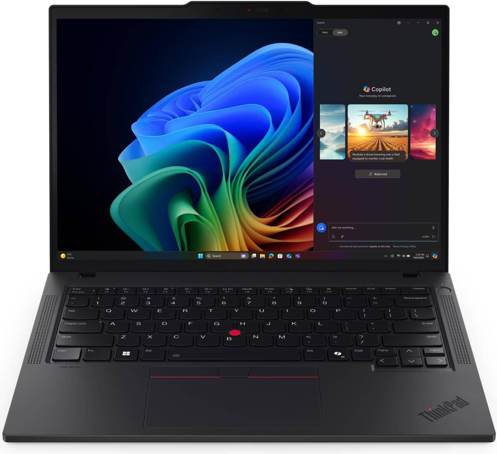 Lenovo ThinkPad T14 Gen 6 Laptop, 14" WUXGA IPS 60Hz Display, Intel Core Ultra 5 228V, 32GB RAM, 512GB SSD, Intel Arc Graphics 130V GPU, English UK Keyboard, No OS, Black | 21QG00ASGP