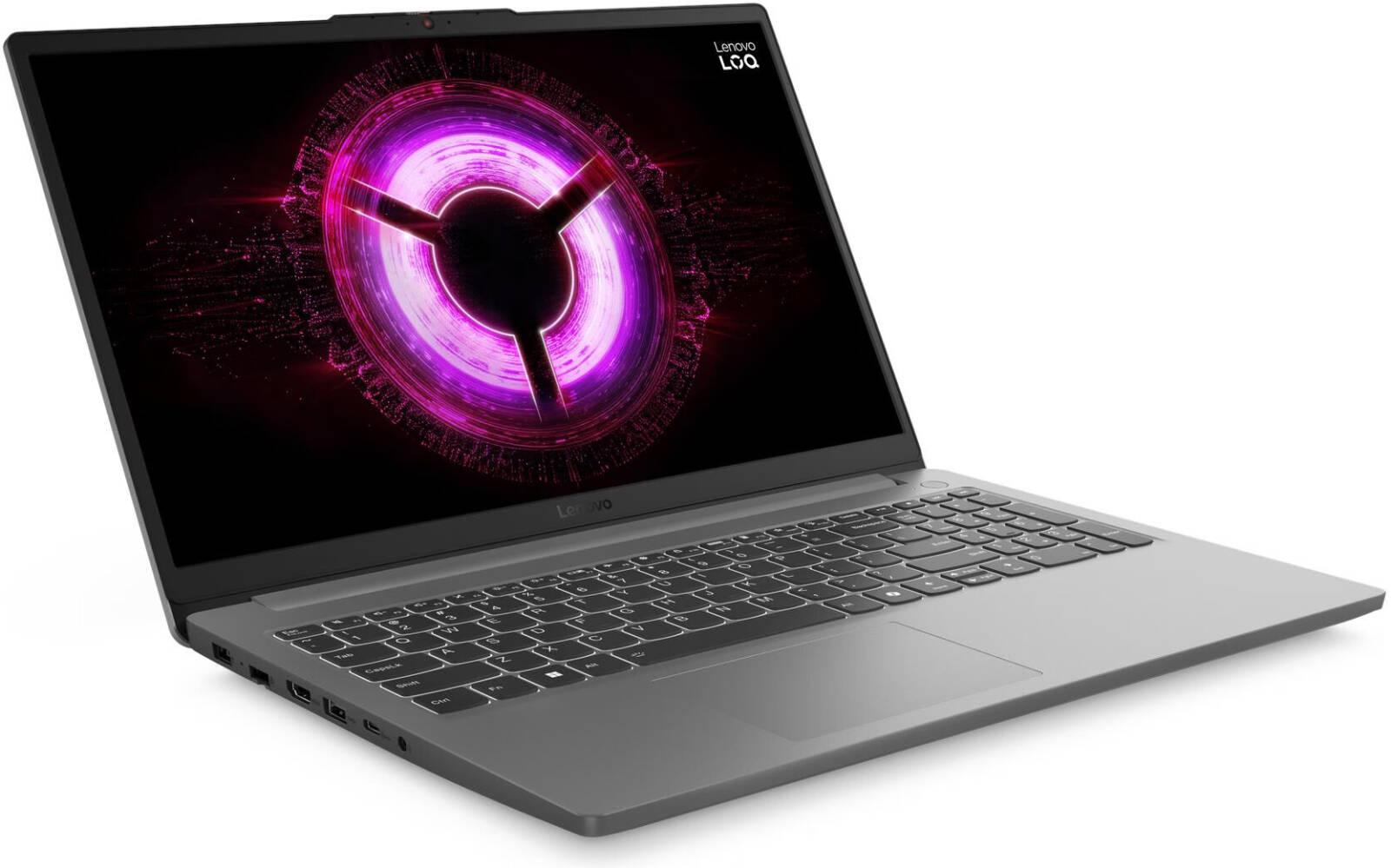Lenovo LOQ Essential 15ARP10 Laptop, 15.6" FHD 144Hz Display, AMD Ryzen 7 7735HS, 16GB RAM, 512GB SSD, GeForce RTX 3050 6GB GPU, English Keyboard, No OS, Luna Gray | 83S0007PUE