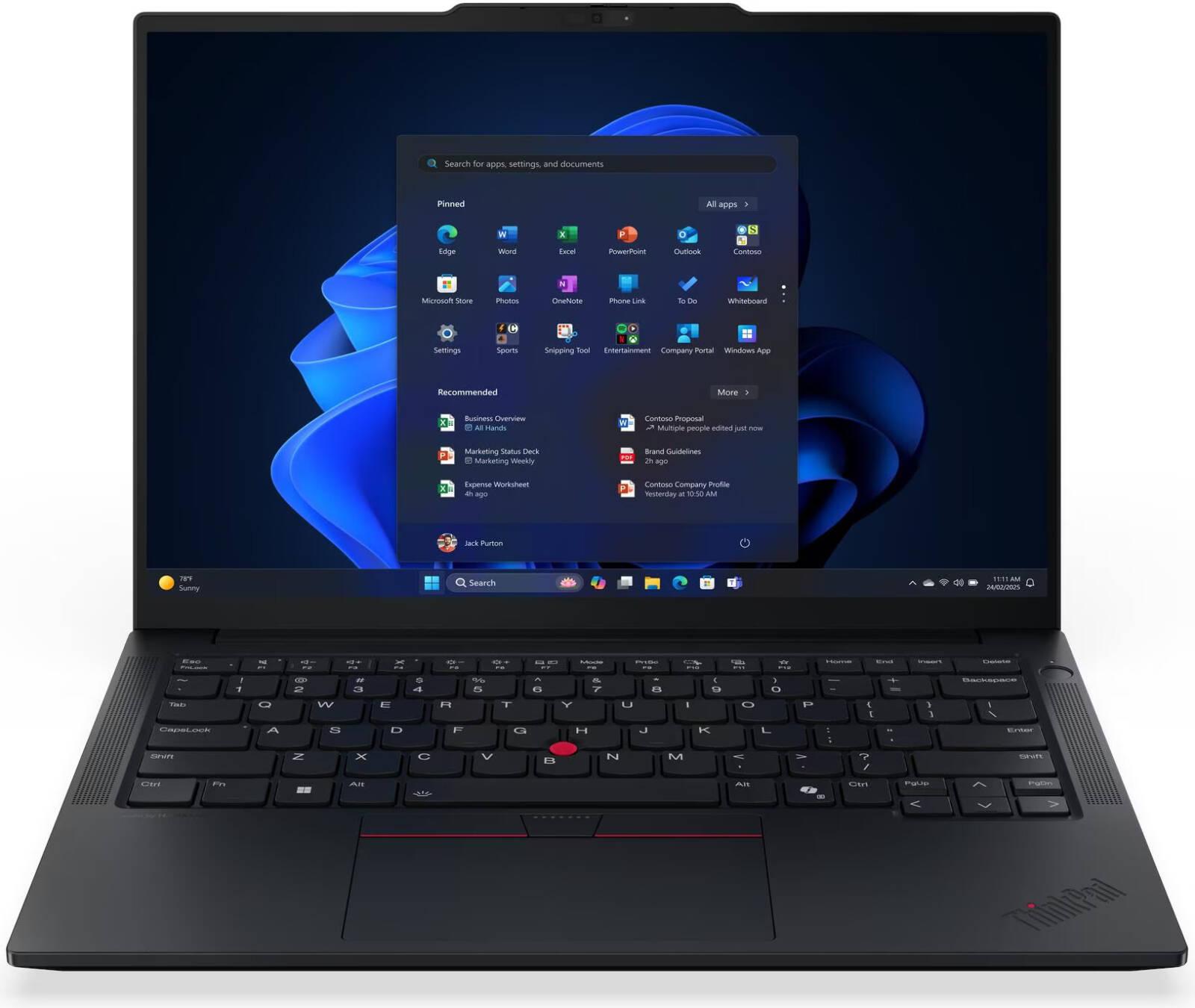 Lenovo ThinkPad E14 Gen 7 Copilot+ Laptop, 14" WUXGA IPS 60Hz Display, Intel Core Ultra 7 256V, 16GB RAM, 512GB SSD, Intel Arc Graphics 140V, English (EU) Keyboard, Win11Pro, Black | 21U2005UGR