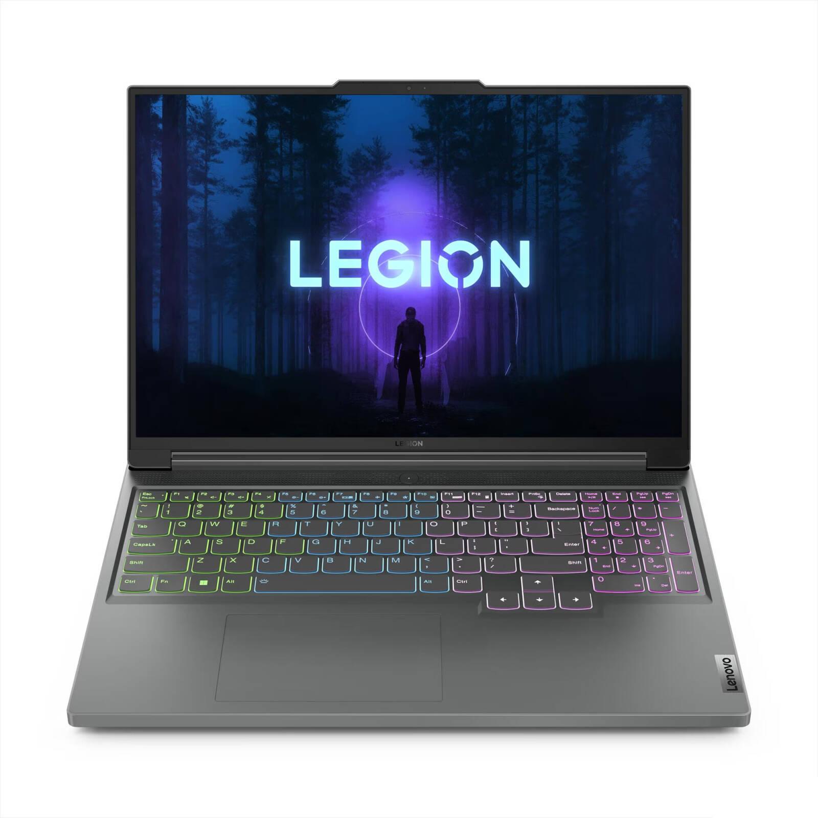 Lenovo Legion Slim 5 16IRH8 Laptop, 16" WQXGA IPS 165Hz Display, Intel Core i7-13700H, 16GB RAM, 512GB SSD, GeForce RTX 4050 6GB GPU, ENG-ARAB K/B, No OS, Storm Grey | 82YA00BXAX