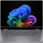 HP 14-fm000 OmniBook X Flip 2-in-1 Next Gen AI PC Laptop, 14" IPS Display, Intel Core Ultra 7 256V, 16GB RAM, 1TB SSD, Intel Arc 140V Graphics, With Pen, English K/B, Win11, Natural Silver | AK4Y9AV