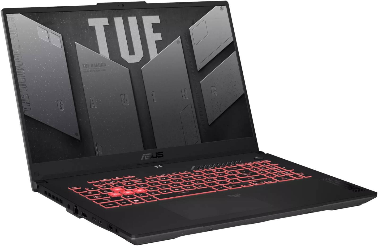ASUS TUF A17 (2023) Gaming Laptop, 17.3" FHD IPS 144Hz Display, AMD Ryzen 7 7445HS, 16GB RAM, 512GB SSD, GeForce RTX 4050 6GB GPU, English K/B, No OS, Mecha Gray | 90NR0EF5-M009A0