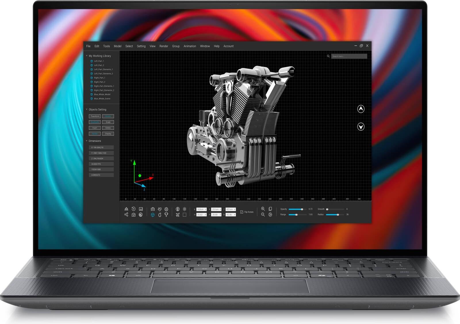 Dell Precision 5490 Workstation Laptop, 14" FHD+ 60Hz Display, Intel Core Ultra 7 155H, 16GB RAM, 512GB SSD, NVIDIA RTX 1000 Ada 6GB Laptop GPU, English - Arabic K/B, Gray | DCCUDEL11M54WU7BX001