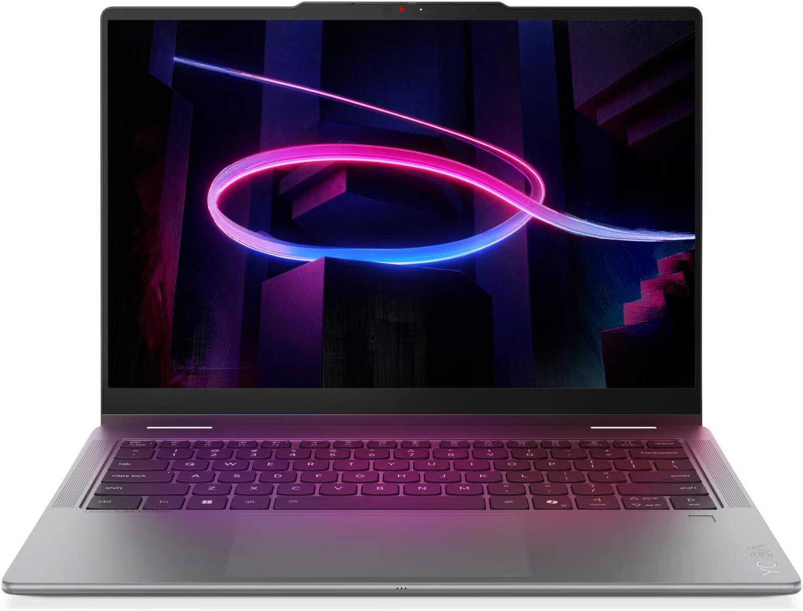 Lenovo Yoga 7 2-in-1 14IPH11 Aura Edition Laptop, 14" WUXGA Touch Display, Intel Core Ultra 7 355, 24GB RAM, 512GB SSD, Intel Graphics, English K/B, Windows 11 Home, Blue | 83TC003XUS