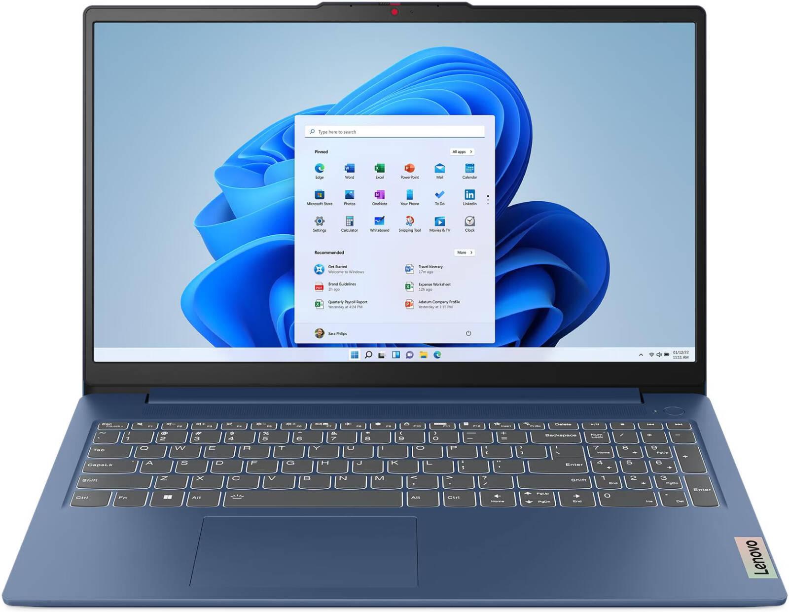 Lenovo IdeaPad Slim 3 15AMN8 Laptop, 15.6" FHD IPS Display, AMD Ryzen 5 40, 8GB RAM, 256GB SSD, AMD Radeon 610M GPU, English Keyboard, Win11 Home, Abyss Blue | 82XQ012GUS