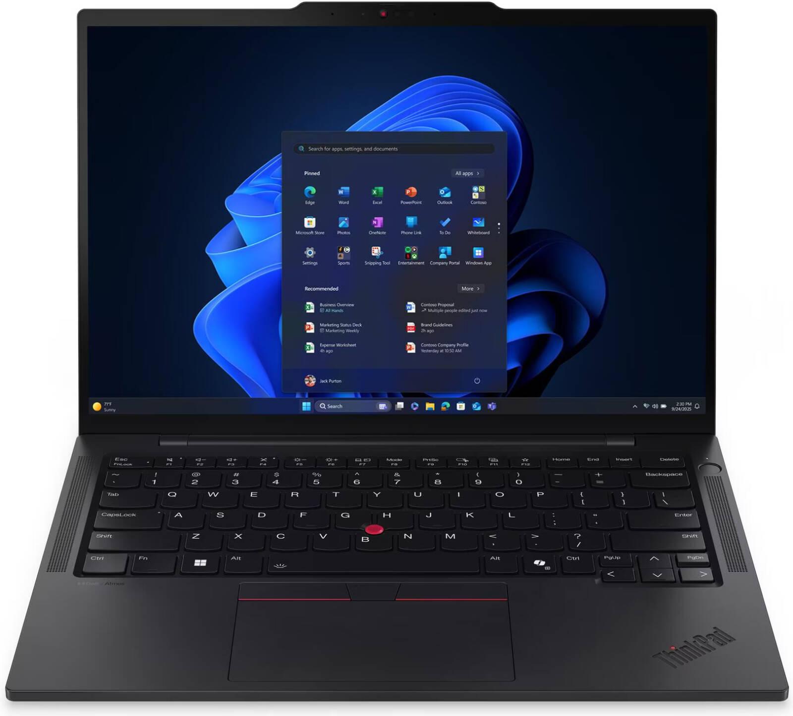 Lenovo ThinkPad T14s Gen 6 Laptop, 14" WUXGA IPS Display, Intel Core Ultra 7 258V, 32GB RAM, 1TB SSD, Intel Arc Graphics 140V, English-Arabic K/B, Windows 11 Pro, Black | 21R10010GR