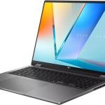 ASUS Vivobook 16 Flip TP3607 Copilot+ Laptop, 16" WUXGA OLED Touch Display, Intel Core Ultra 7 258V, 32GB RAM, 1TB SSD, Intel Arc Graphics, English Keyboard, Win11, Matte Gray | 90NB1511-M00BU0