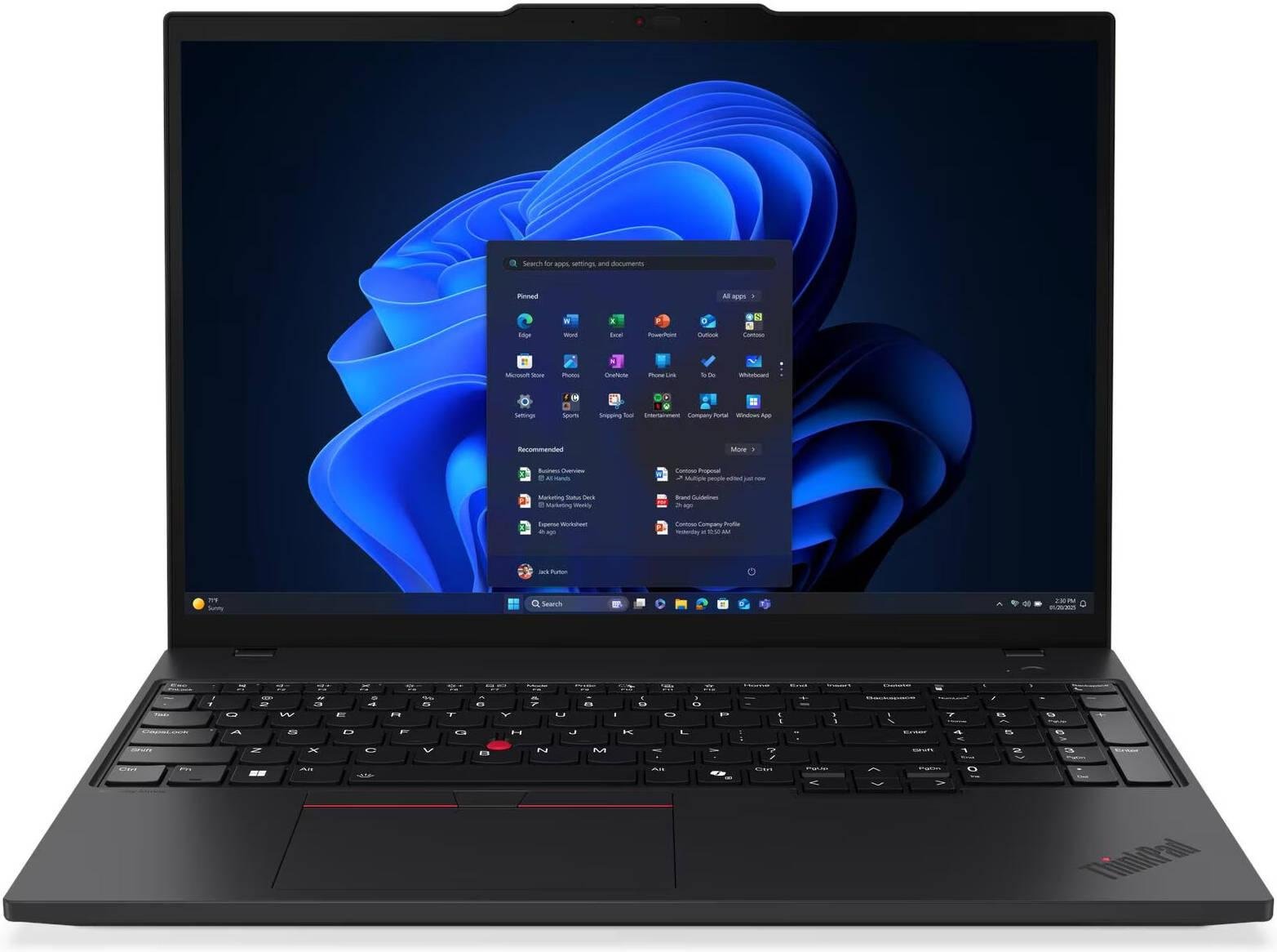 Lenovo ThinkPad T16 Gen 4 Laptop, 16" WUXGA IPS Display, Intel Core Ultra 7 258V, 32GB RAM, 512GB SSD, Integrated Intel Arc Graphics 140V, English-Arabic K/B, Win 11 Pro, Black | 22AW004GGR
