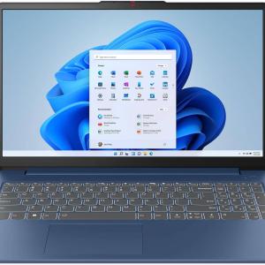 Lenovo IdeaPad Slim 3 15AMN8 Laptop, 15.6" FHD TN Display, AMD Ryzen 5 40, 8GB RAM, 512GB SSD, AMD Radeon 610M Graphics, English Non-Backlit Keyboard, No OS, Abyss Blue | 82XQ01BJRM