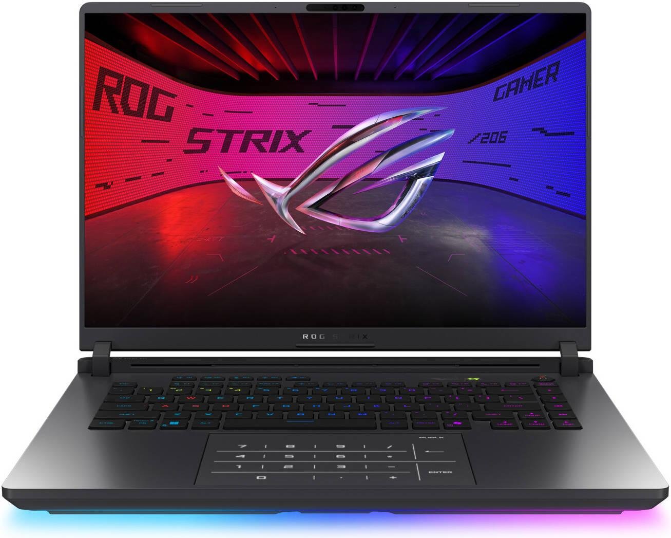 ASUS ROG Strix G16 G615LR Gaming Laptop, 16" WUXGA 165HZ IPS Display, Intel Core Ultra 7 255HX, 16GB RAM, 1TB SSD, GeForce RTX 5070 Ti 12GB GPU, English-Arabic KB, Win11, Volt Green | G615LR-RV052W