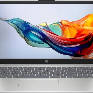 HP 15-fc0196nia Laptop, 15.6" FHD Micro-Edge Anti-Glare Display, AMD Ryzen 5 7520U Processor, 8GB RAM, 512GB SSD, AMD Radeon Graphics, Backlit Keyboard, NO OS, Natural Silver | D01R2EA