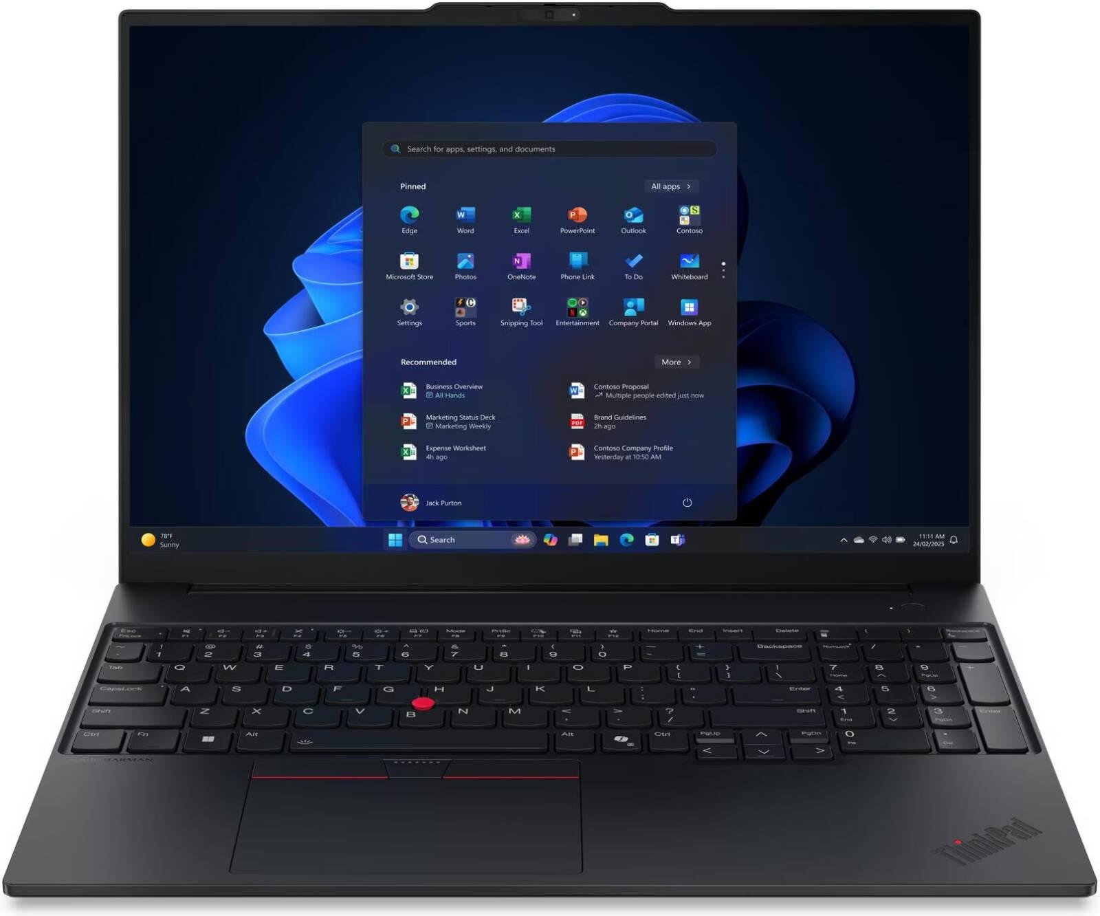 Lenovo ThinkPad E16 Gen 3 Laptop, 16" WUXGA IPS 60Hz Display, Intel Core Ultra 5 225U, 16GB RAM, 512GB SSD, Intel Graphics, Backlit English-Arabic K/B, Windows 11 Pro, Black | 21SR005MGR