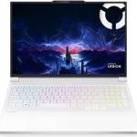 Lenovo Legion 7 16IAX10 Gaming Laptop, 16" WQXGA OLED 240Hz Display, Intel Core Ultra 7 255HX, 32GB RAM, 2TB SSD, GeForce RTX 5060 8GB, English K/B, No OS, Glacier White | 83KY001PAX