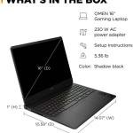 HP OMEN Gaming Laptop, 16" 2K 144Hz FHD IPS Display, Intel Core Ultra 7 255H, 16GB RAM, 1TB SSD, GeForce RTX 5060 8GB GPU, English Keyboard, Windows 11 Home, Shadow Black | BZ4A3UA#ABA
