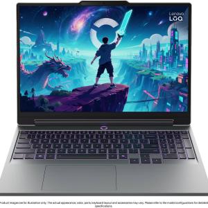 Lenovo LOQ 15IPH11 Gaming Laptop, 15.3" WUXGA IPS 165Hz Display, Intel Core Ultra 9 356H, 16GB RAM, 512GB SSD, GeForce RTX 5060 8GB GPU, English-Arabic K/B, No OS, Luna Grey | 83SL000RAX