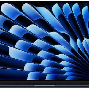 Apple MacBook Air Laptop, 15.3" Liquid Retina Display, M5 Chip, 10-Core CPU, 10-Core GPU, 16 Core Neural Engine, 16GB RAM, 1TB SSD, MacOS, English Keyboard, Midnight | MDVK4