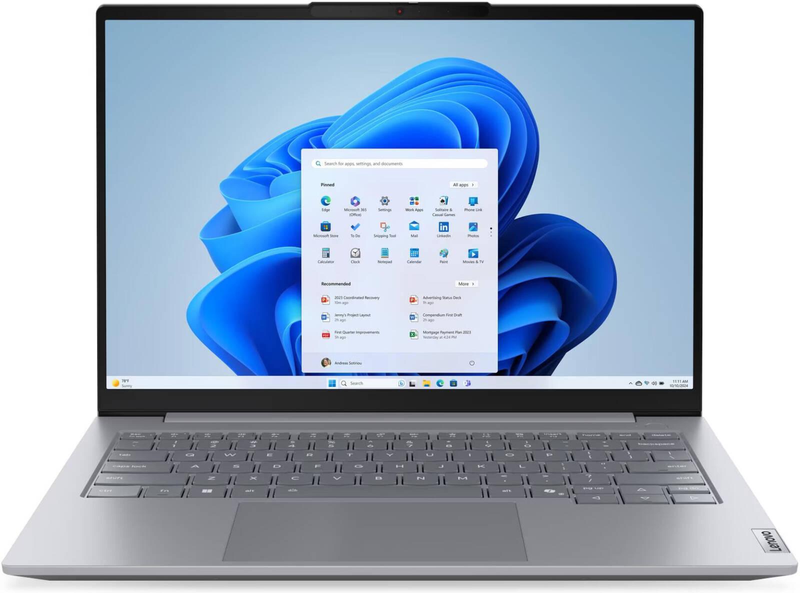 Lenovo ThinkBook 14 G8 IAL Laptop, 14" WUXGA IPS 60Hz Display, Intel Core Ultra 5 225U, 8GB RAM, 512GB SSD, Intel Graphics, English (EU) Keyboard, No OS, Arctic Grey | 21SJ001UGQ